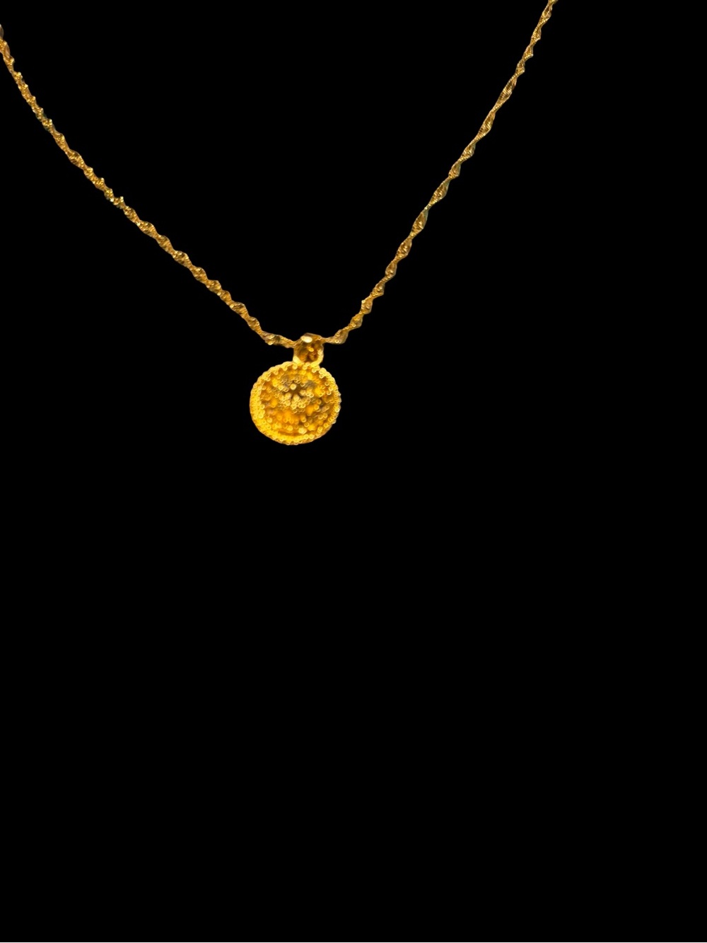 24k Dubai  Gold Plated Necklace Rope Style Chain W/Pendant , Earrings & Ring Set - Picture 4 of 11